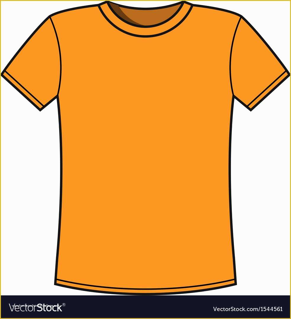 Free Shirt Templates Of Blank Yellow T Shirt Template Royalty Free Vector Image