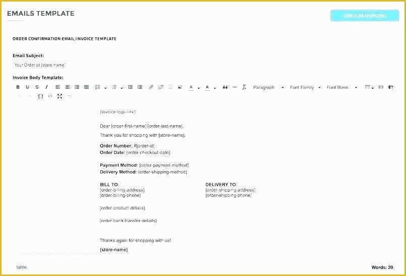 Free Shopify Email Templates Of order Confirmation Template Confirmation Email Template
