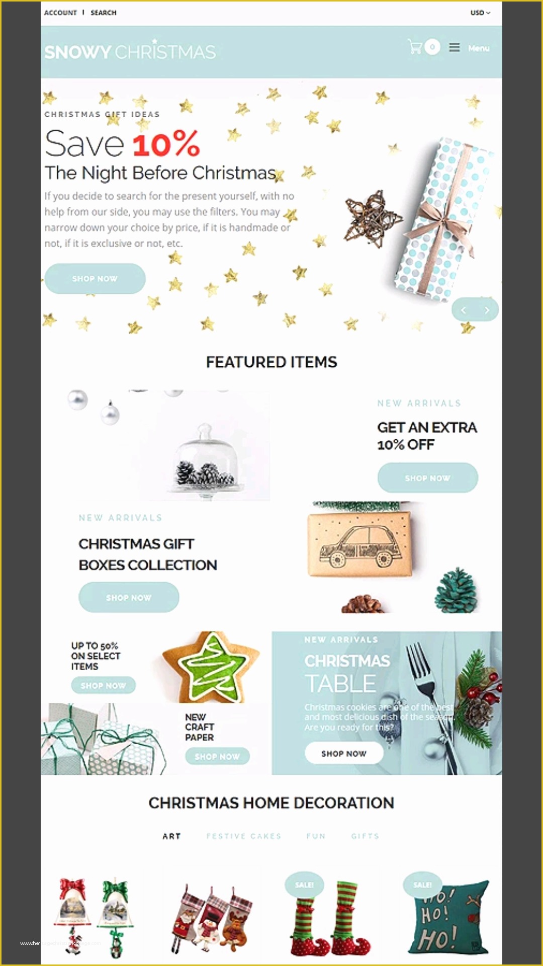 Free Shopify Templates Of Christmas themed Shopify Templates