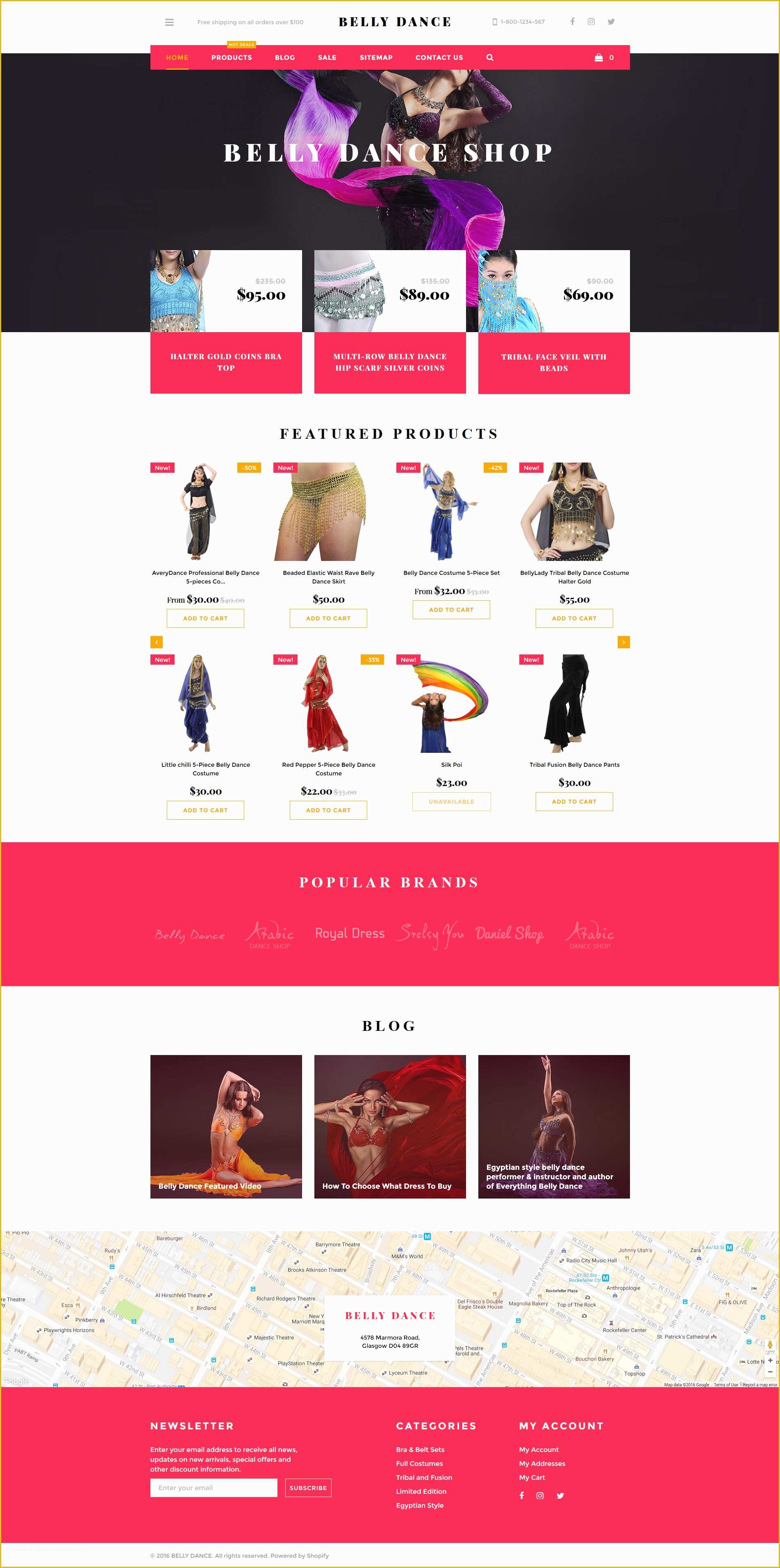 Free Shopify Templates Of Dancer Shopify theme