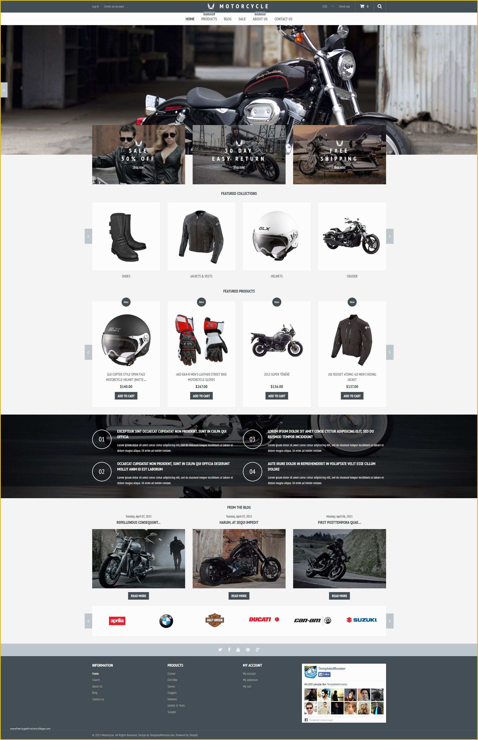 Free Shopify Templates Of Motorcycle Shopify theme