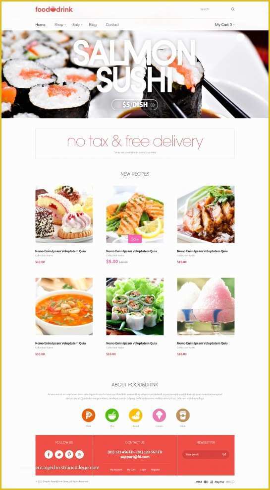 Free Shopify Templates Of Restaurant Shopify theme Fooddrink Shopify Template