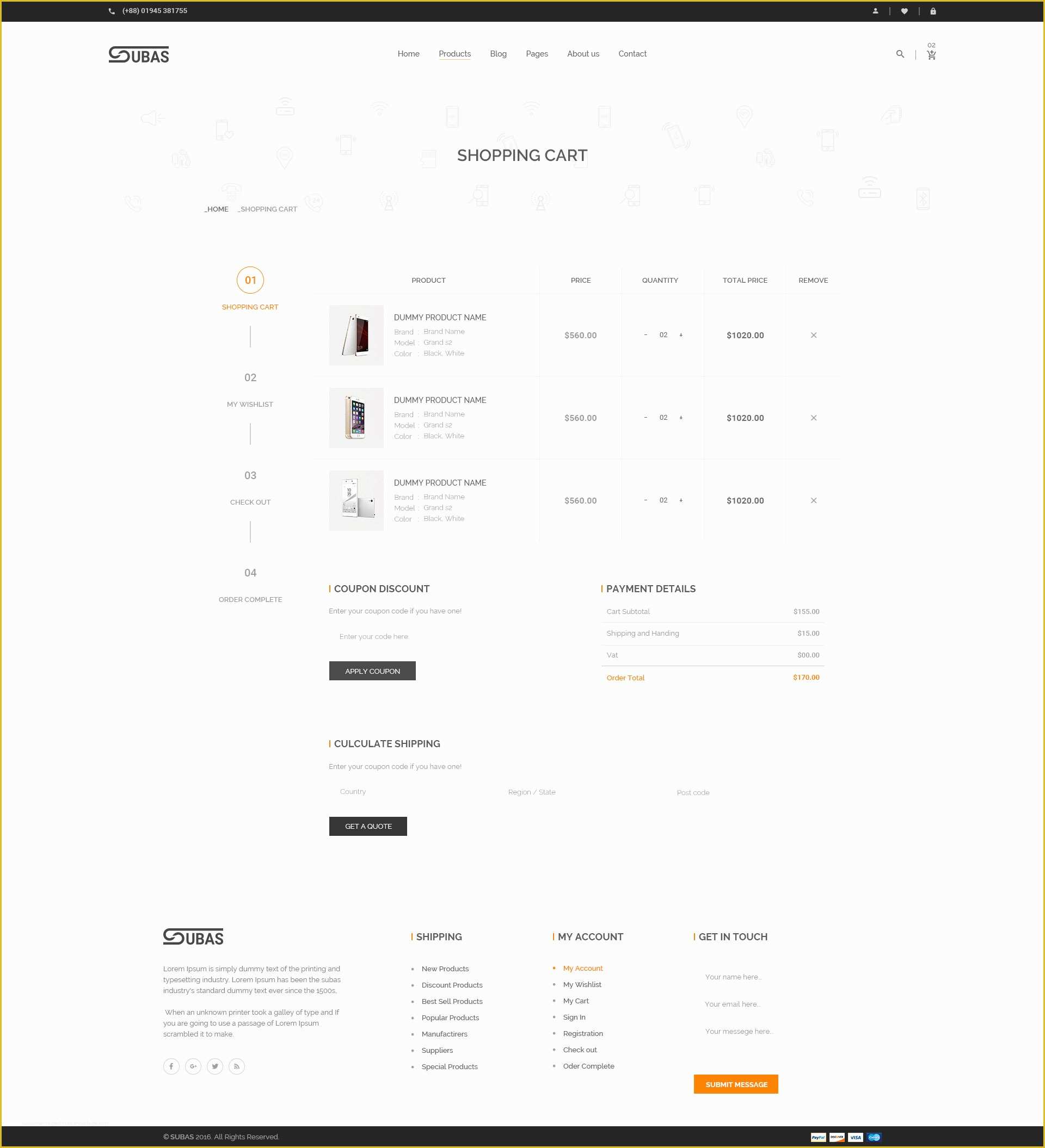 Free Shopping Cart Template for Blogspot Of Subas E Merce Psd Template by Codecarnival