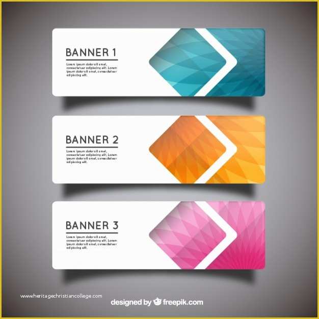Free Sign Design Templates Of Geometric Banner Templates Vector