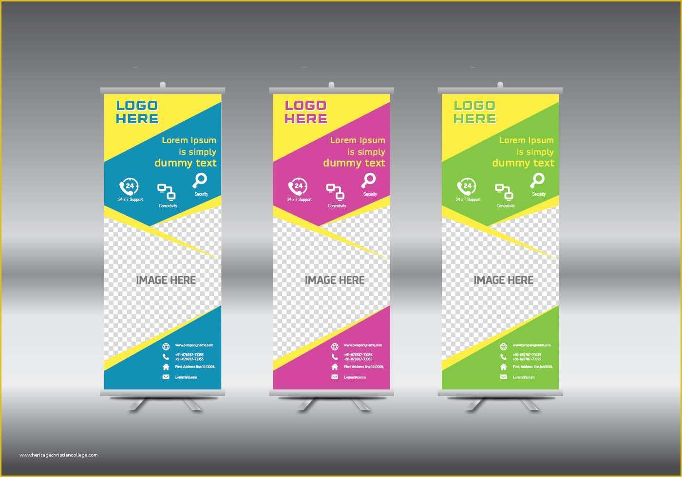 Free Sign Design Templates Of Roll Up Banner Template Vector Illustration Download