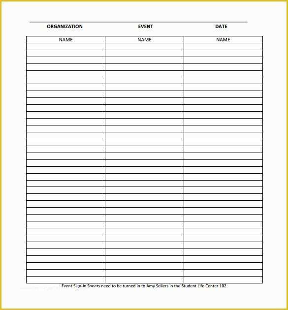 Free Sign In Sheet Template Of 14 Sample event Sign In Sheets