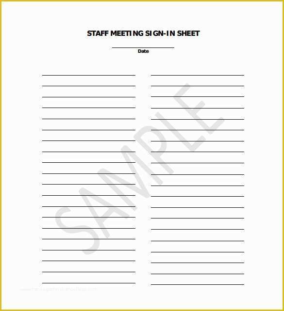 Free Sign In Sheet Template Of 18 Sign In Sheet Templates – Free Sample Example format