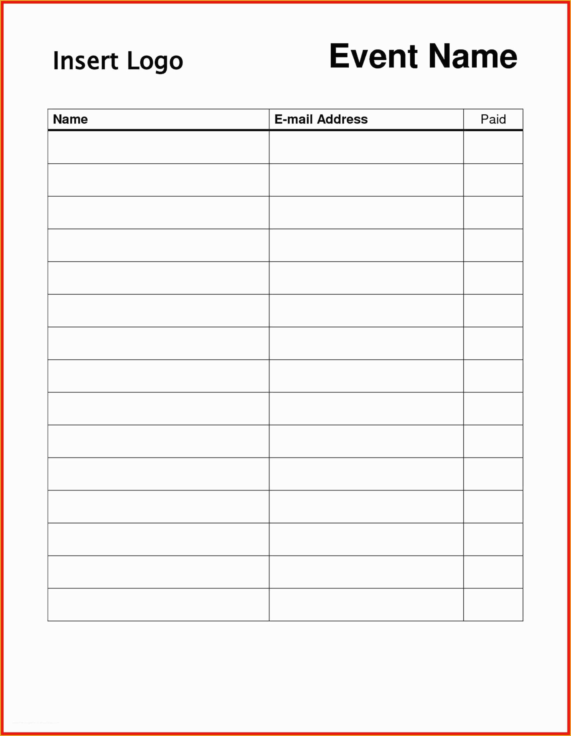 Free Sign In Sheet Template Of Free Sign Templates Word