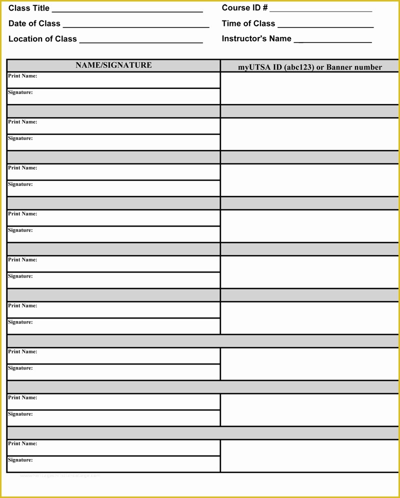 Free Sign In Sheet Template Of Sign In Sheet Template