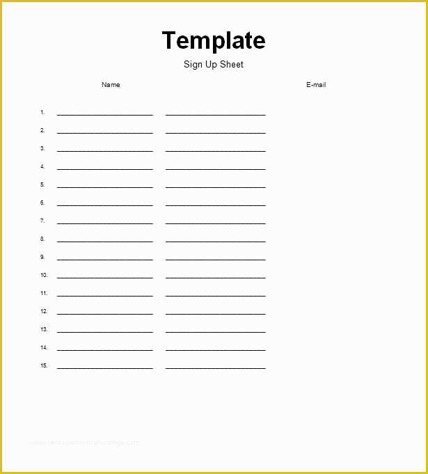 Free Sign In Sheet Template Of Sign Up Sheet Template