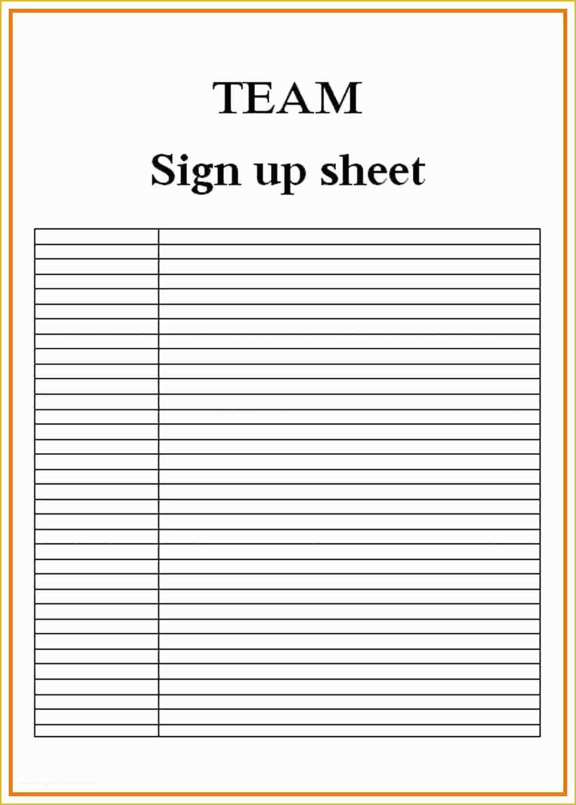 Free Sign Up Sheet Template Of Blank Sign Up Sheet Example Mughals