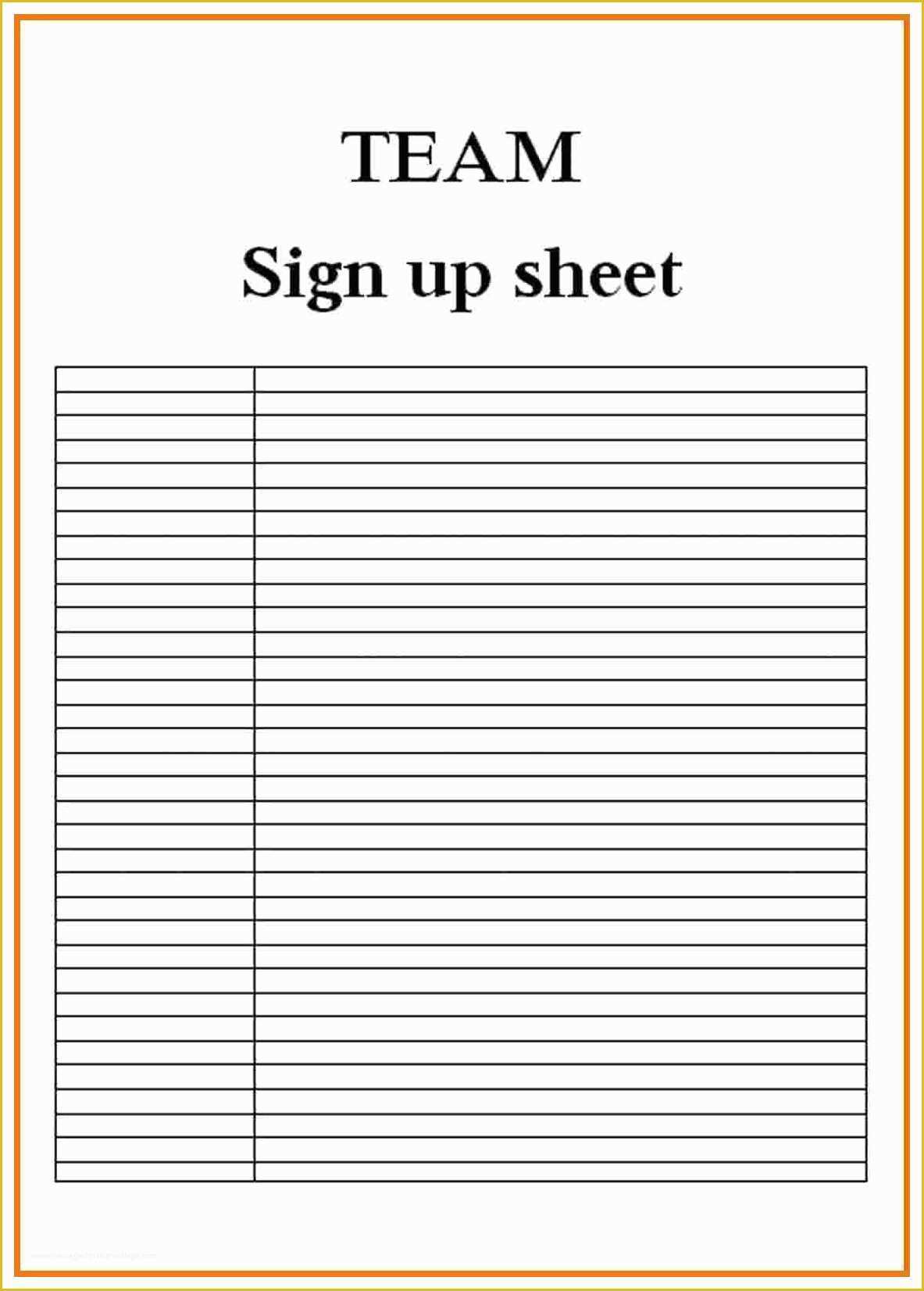 Free Sign Up Sheet Template Of Blank Sign Up Sheet Example Mughals