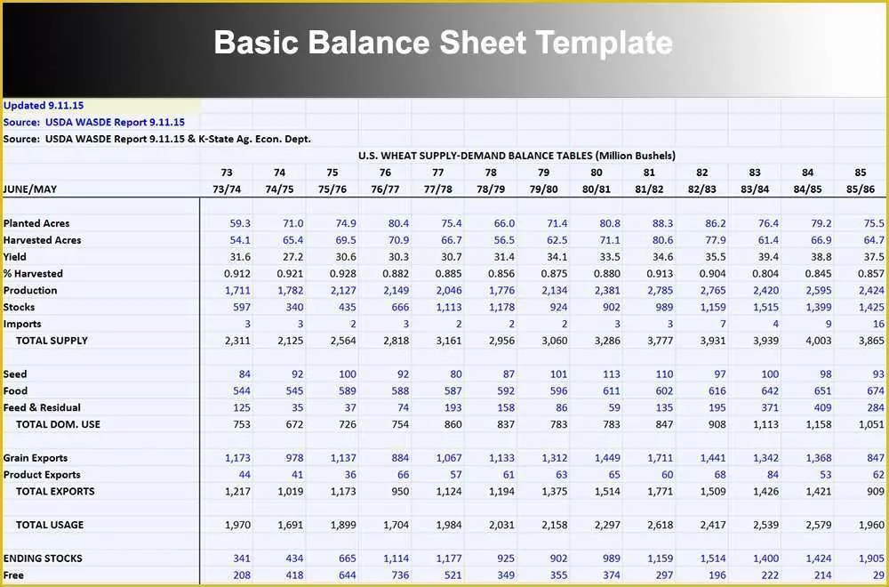 Free Simple Balance Sheet Template Of 10 Balance Sheet Template Free Word Excel Pdf formats