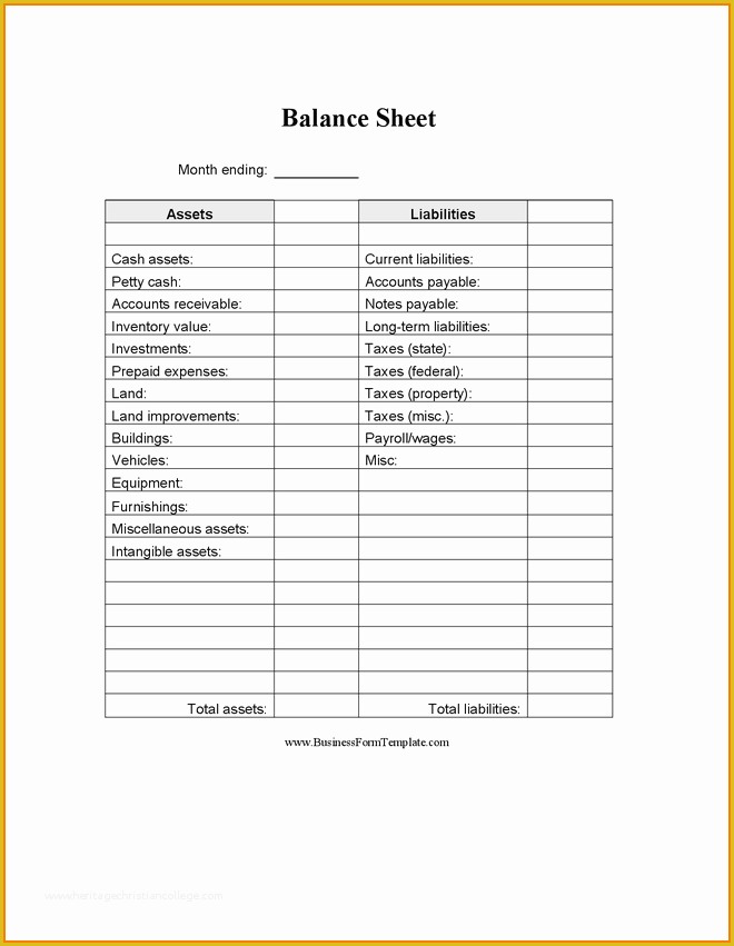 Free Simple Balance Sheet Template Of Balance Sheet Template Google Docs