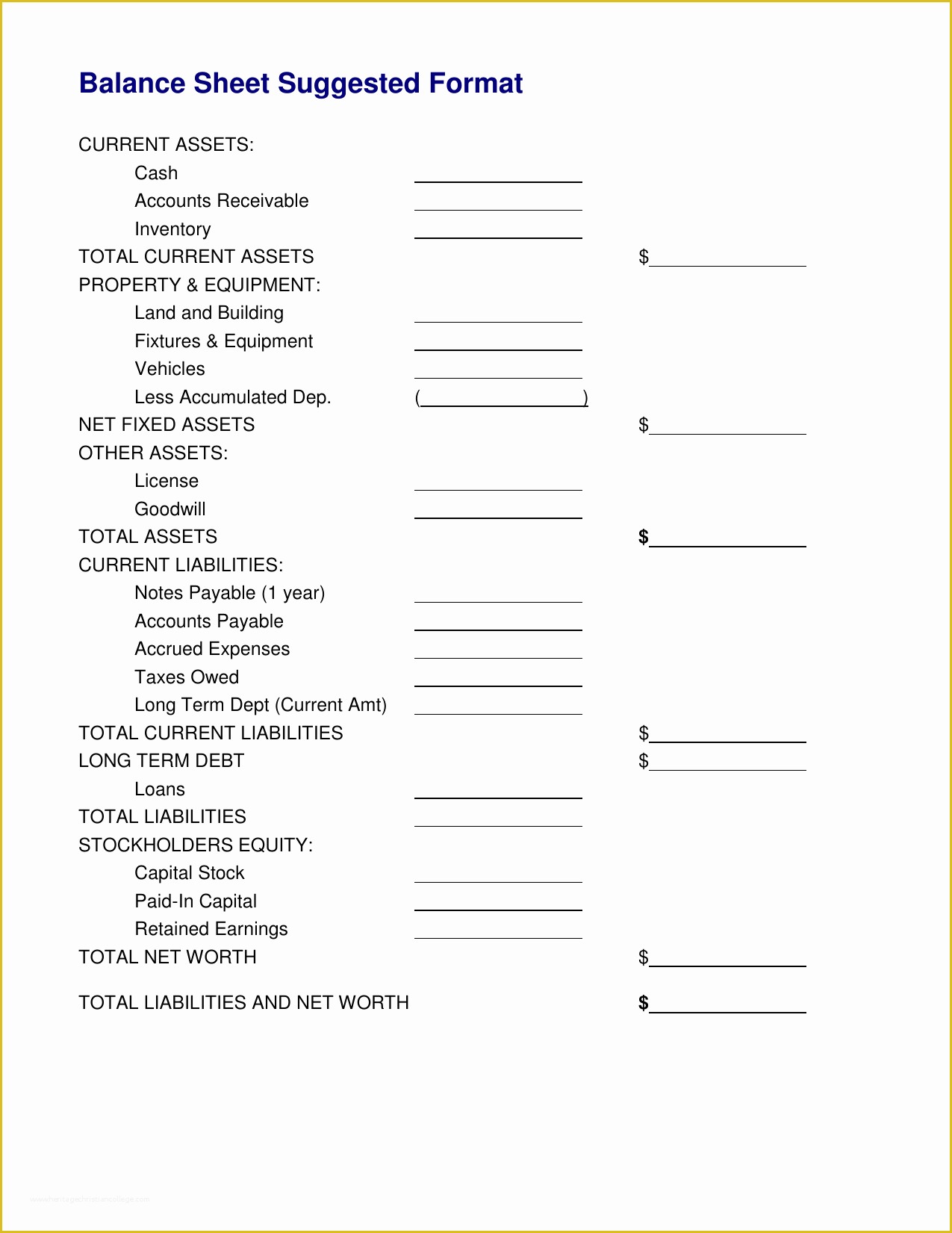 Free Simple Balance Sheet Template Of Download Simple Balance Sheet Template Excel Pdf