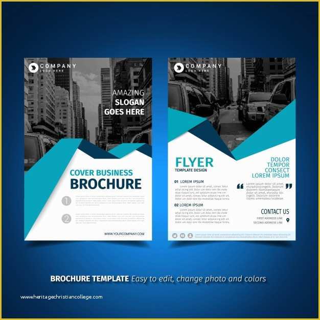 Free Simple Brochure Templates Of Flyer Template Design Vector