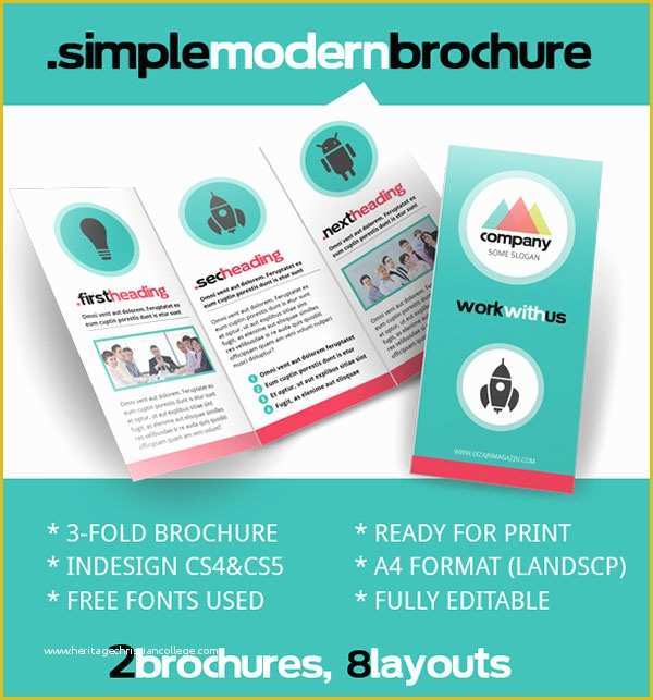 Free Simple Brochure Templates Of Free Psd Indesign & Ai Brochure Templates – Web & Graphic