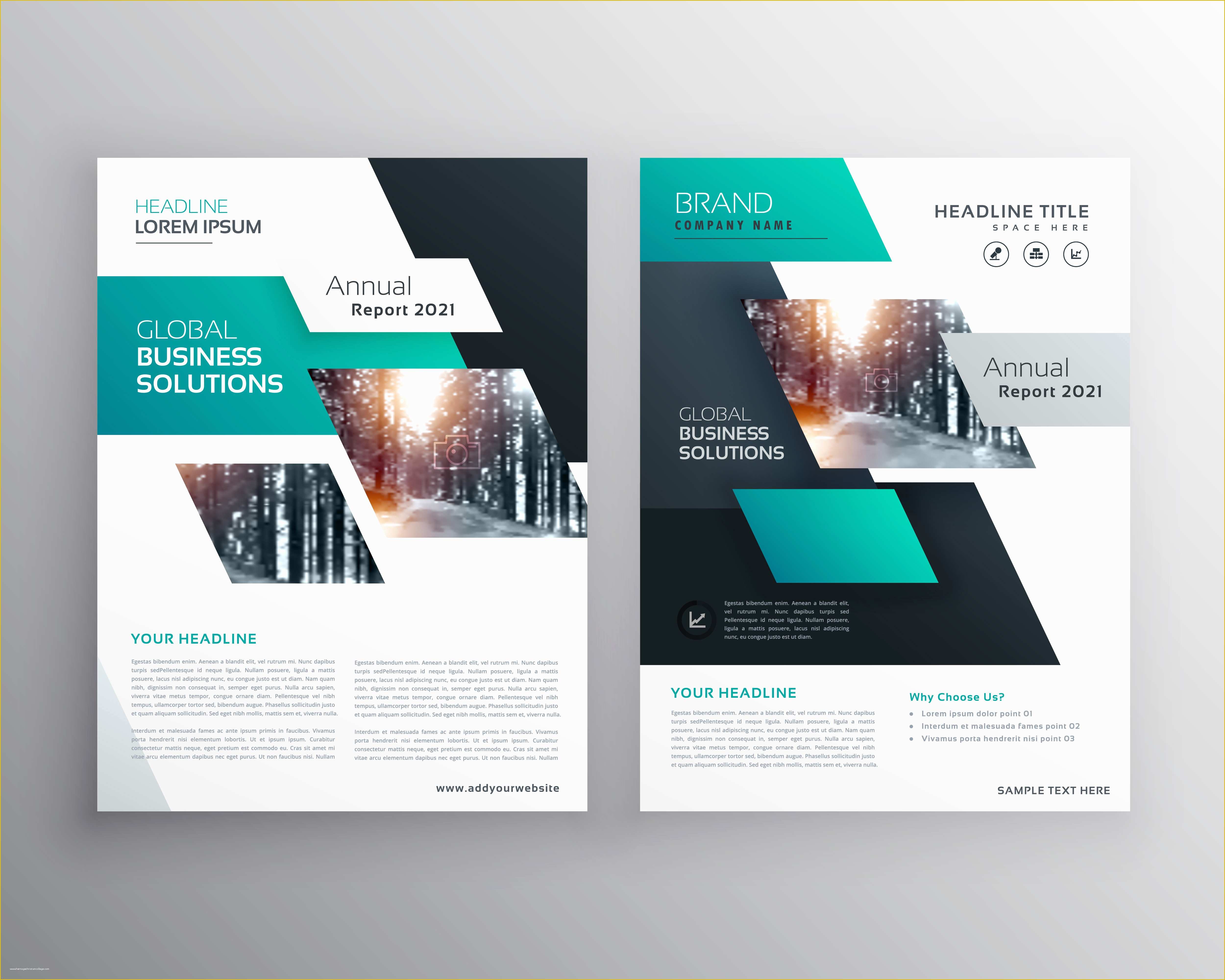 Free Simple Brochure Templates Of Geometric Business Brochure Flyer Design Vector Template