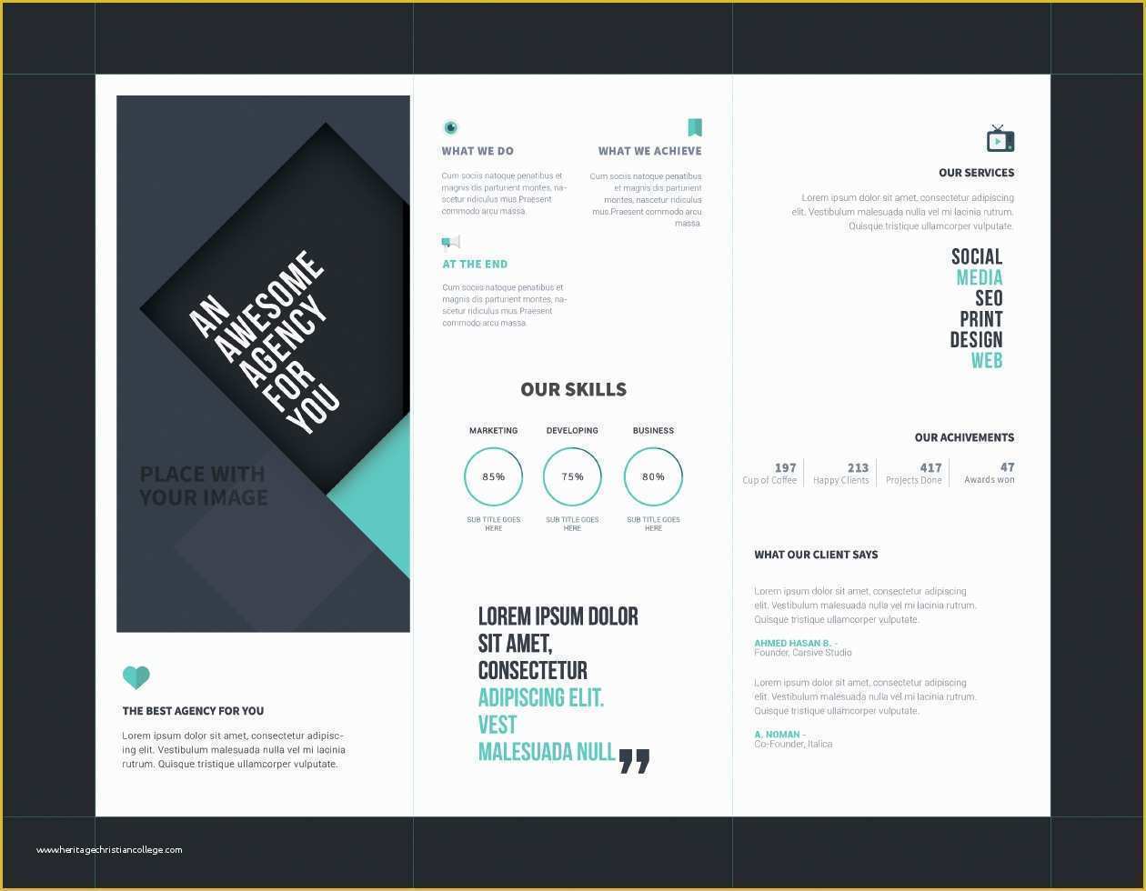 Free Simple Brochure Templates Of Tri Fold Brochure Template