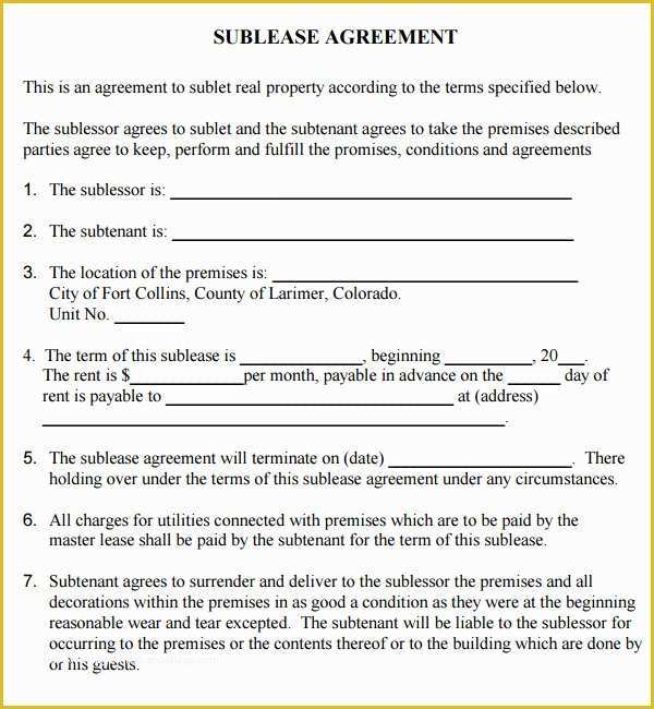 Free Simple Commercial Lease Agreement Template Of Mercial Lease Agreement 7 Free Download for Pdf