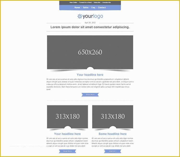 Free Simple Email Template Of 20 Simple HTML Email Templates