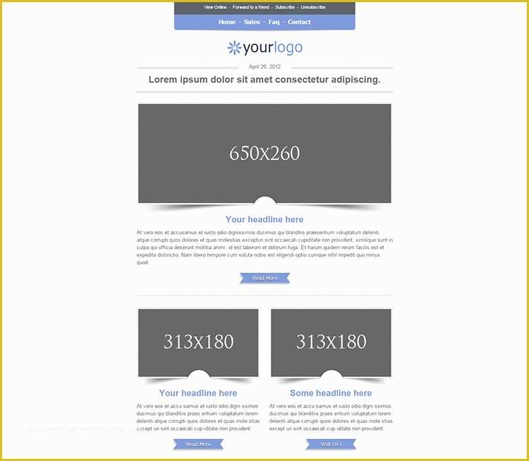 Free Simple Email Template Of 20 Simple HTML Email Templates