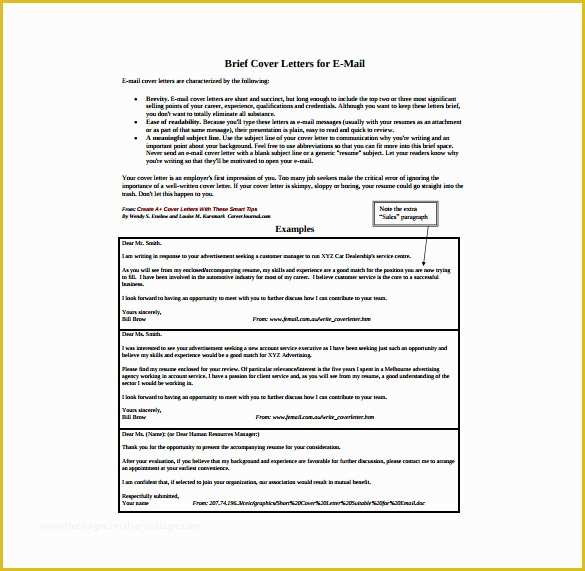 Free Simple Email Template Of 51 Simple Cover Letter Templates Pdf Doc