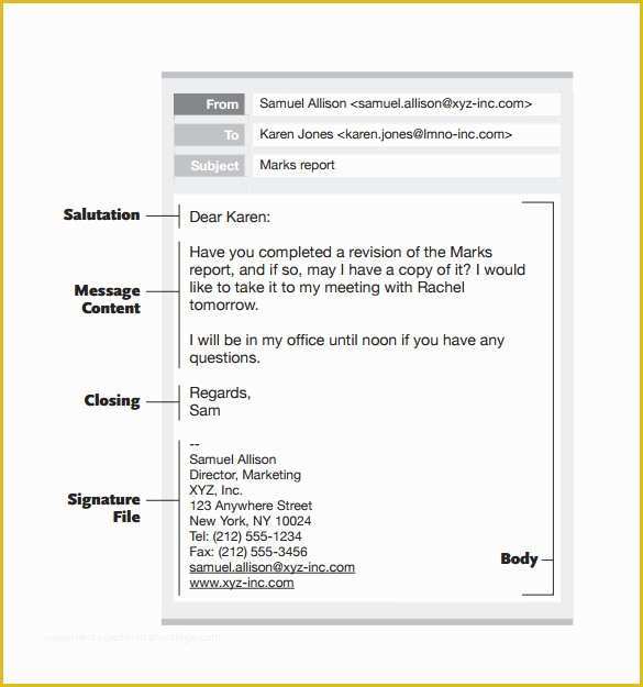Free Simple Email Template Of 8 Sample Professional Email Templates Pdf