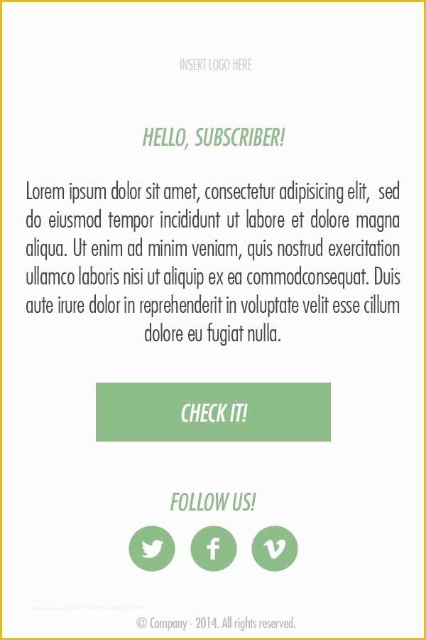 Free Simple Email Template Of Free Simple Flat Email Template Psd Titanui