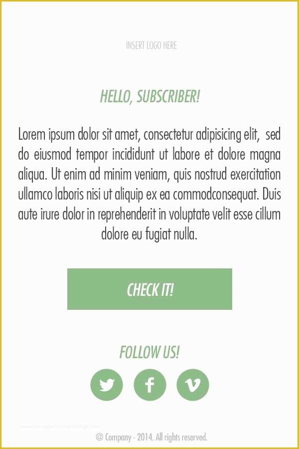 Free Simple Email Template Of Free Simple Flat Email Template Psd Titanui