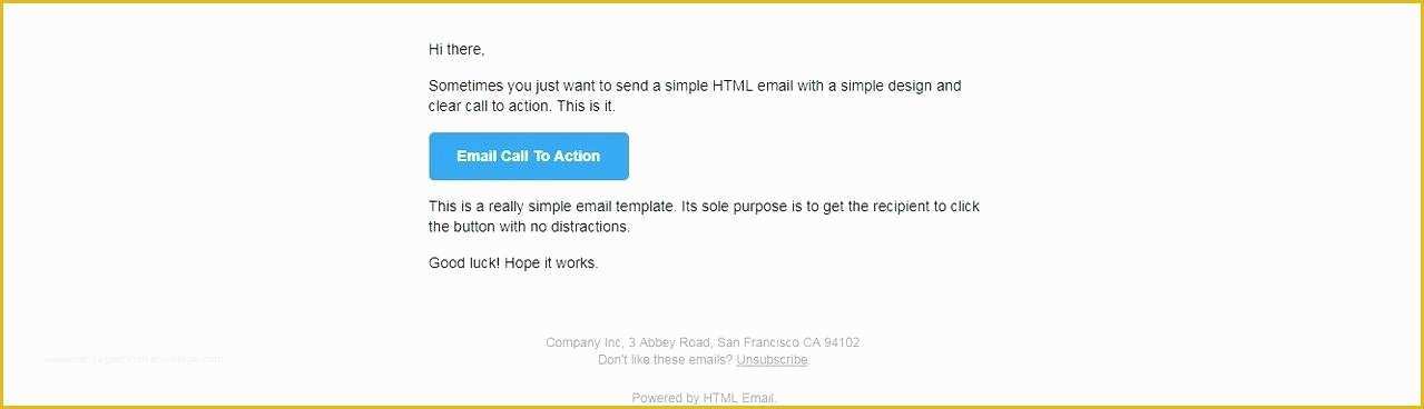 Free Simple Email Template Of Sample Email Template