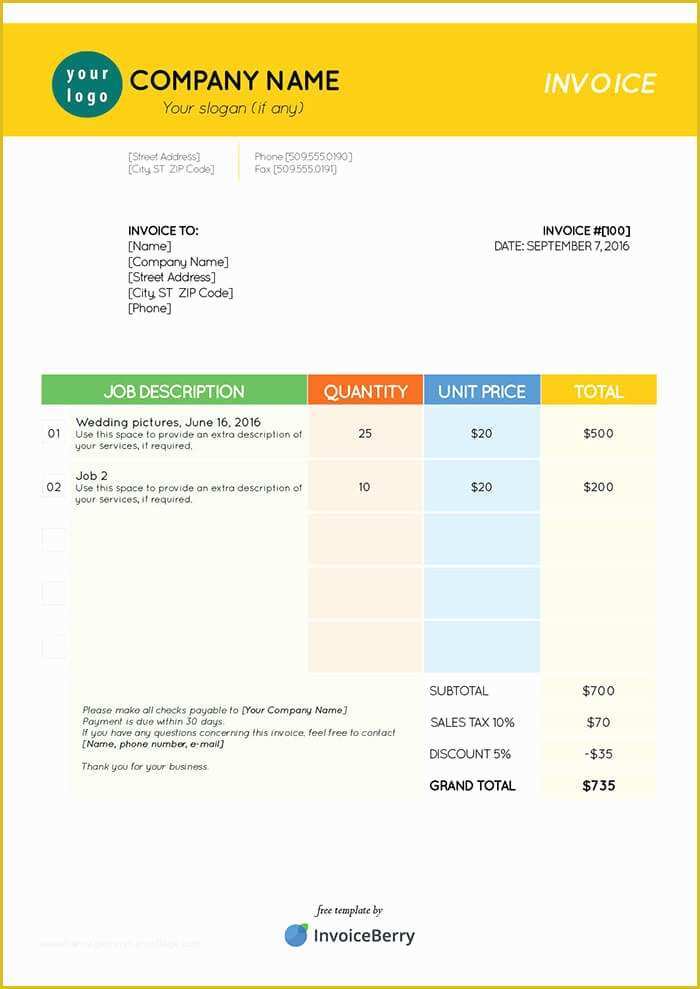 Free Simple Invoice Template Pdf Of Free Pdf Invoice Templates