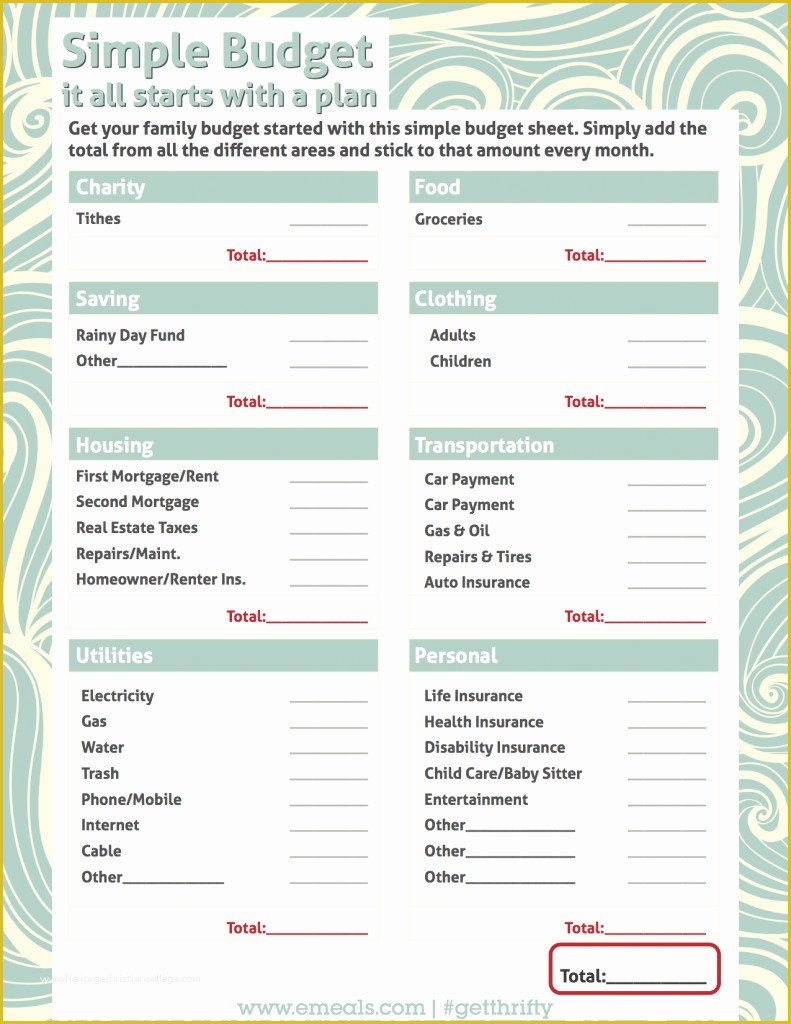 Free Simple Monthly Household Budget Template Of Bud Printable Gallery Category Page 1