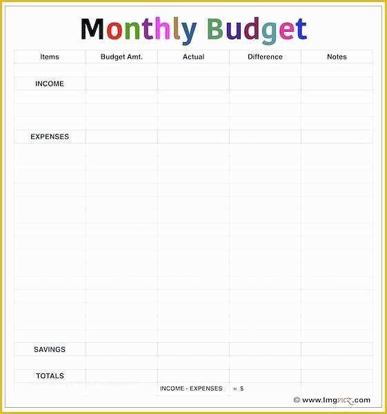Free Simple Monthly Household Budget Template Of Simple Bud Template