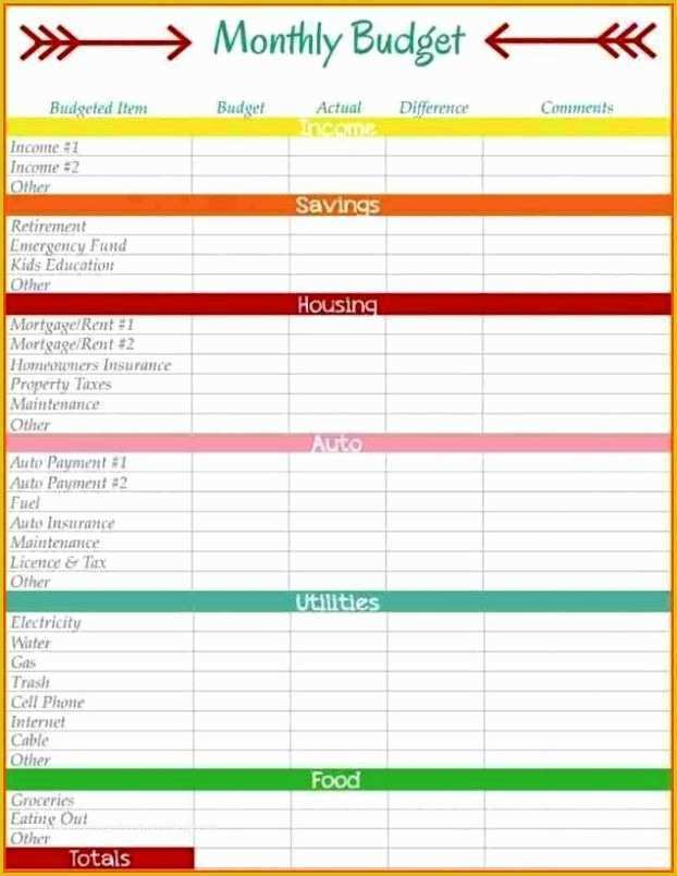 Free Simple Monthly Household Budget Template Of Simple Monthly Bud Template Free Sampletemplatess