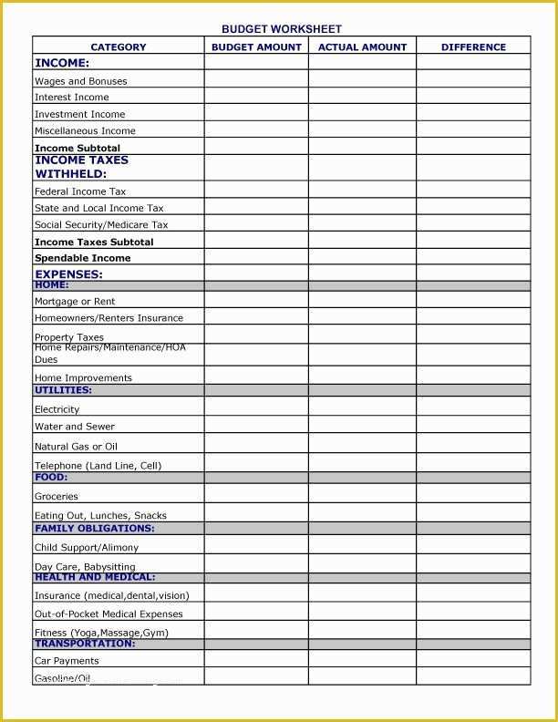 Free Simple Personal Budget Template Of Free Printable Personal Bud Worksheet