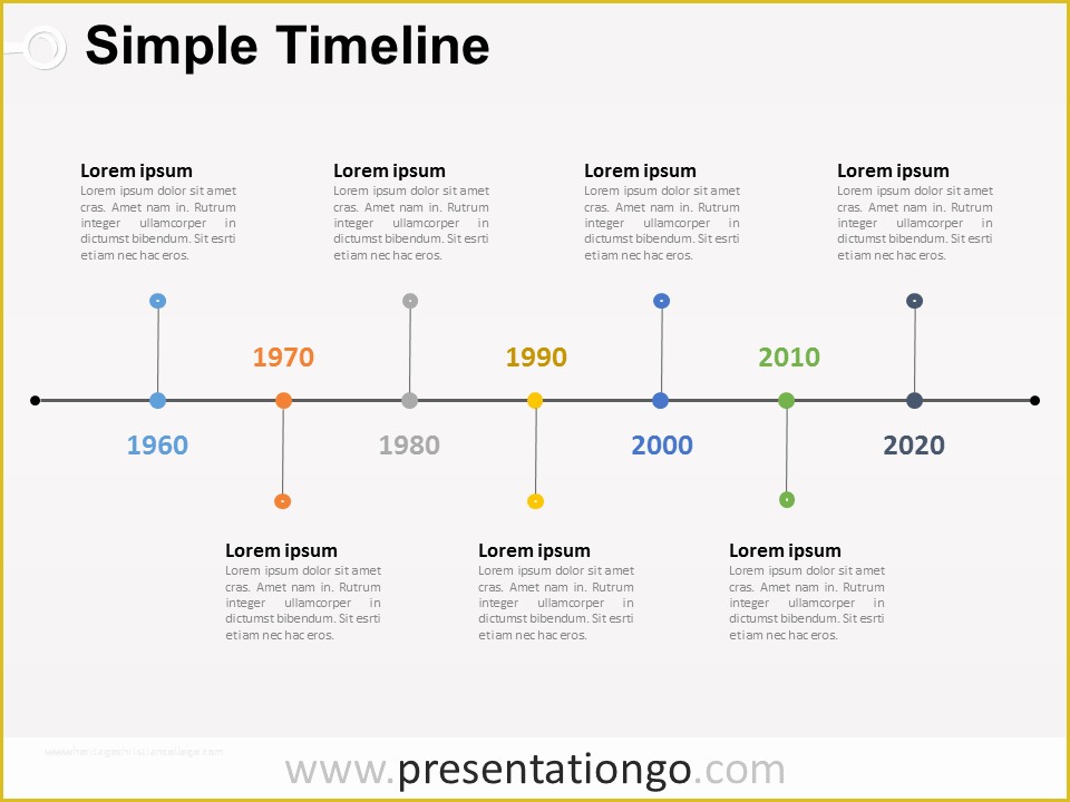 Free Simple Project Timeline Template Excel Of Simple Timeline Powerpoint Diagram Presentationgo