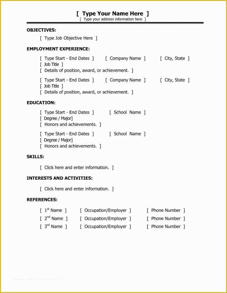 Free Simple Resume Templates Of Best 25 Basic Resume Examples Ideas On Pinterest