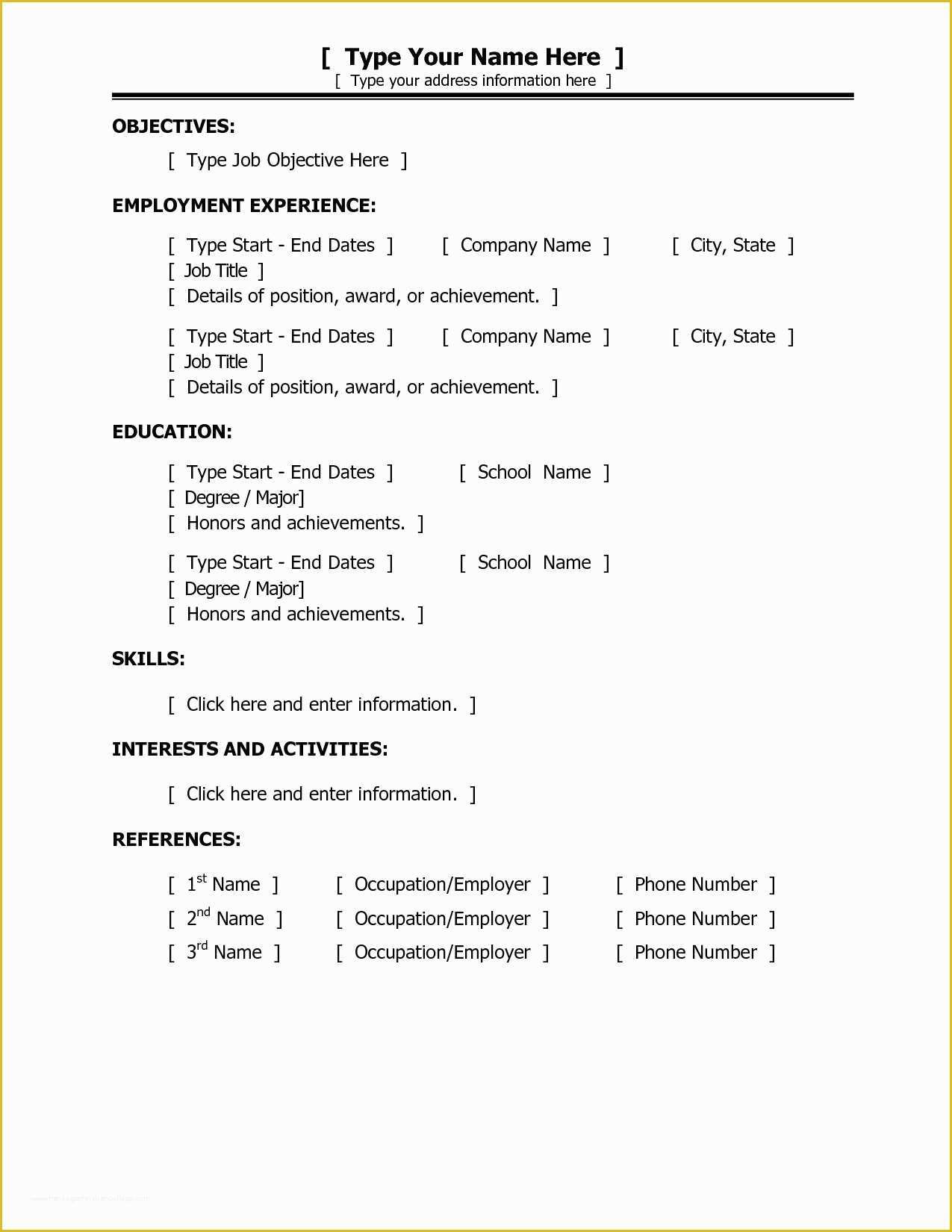Free Simple Resume Templates Of Pin by Keynashus Brown On Basic Resume