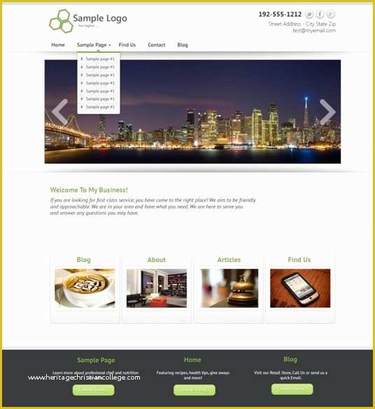 Free Simple Web Page Templates Of Free Simple Business Website Template Psd Titanui