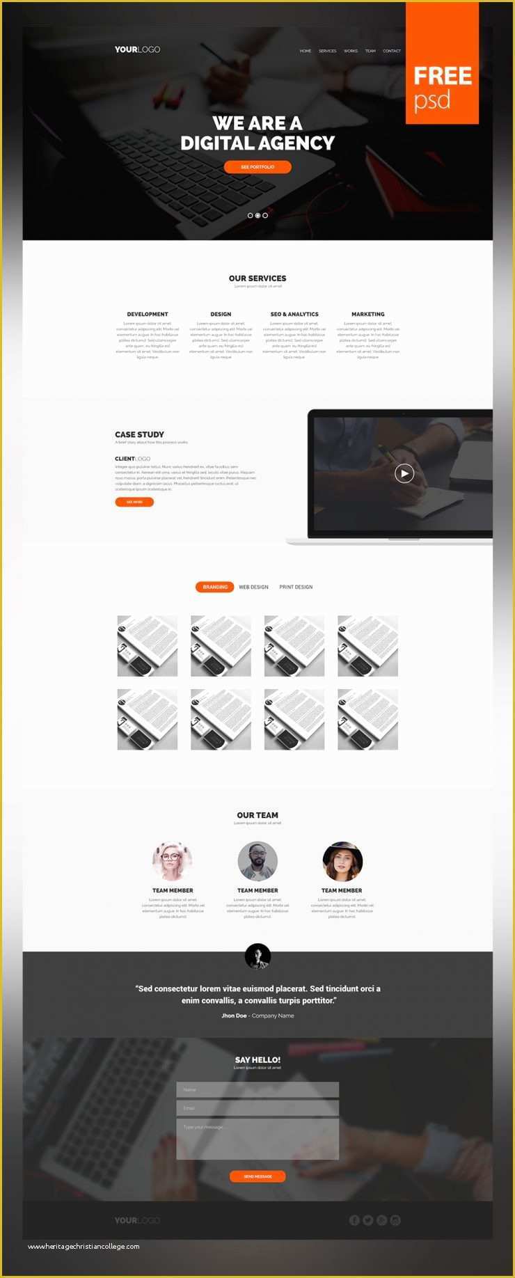 Free Simple Web Page Templates Of Simple and Clean Website Template Psd for Creative Digital