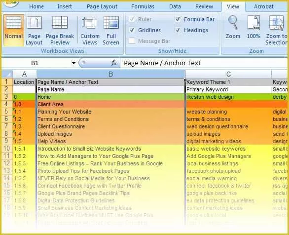 51 Free Sitemap Template Excel