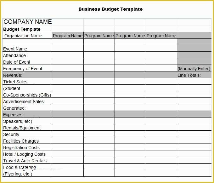 Free Small Business Budget Template Excel Of 4 Business Bud Templates Word Excel Pdf