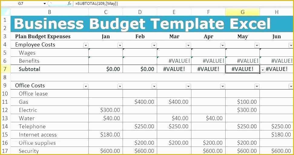 Free Small Business Budget Template Excel Of Free Monthly Business Bud Template – Hazstyle