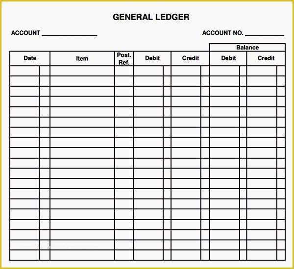 Free Small Business Ledger Template Of Free Small Business Ledger Template