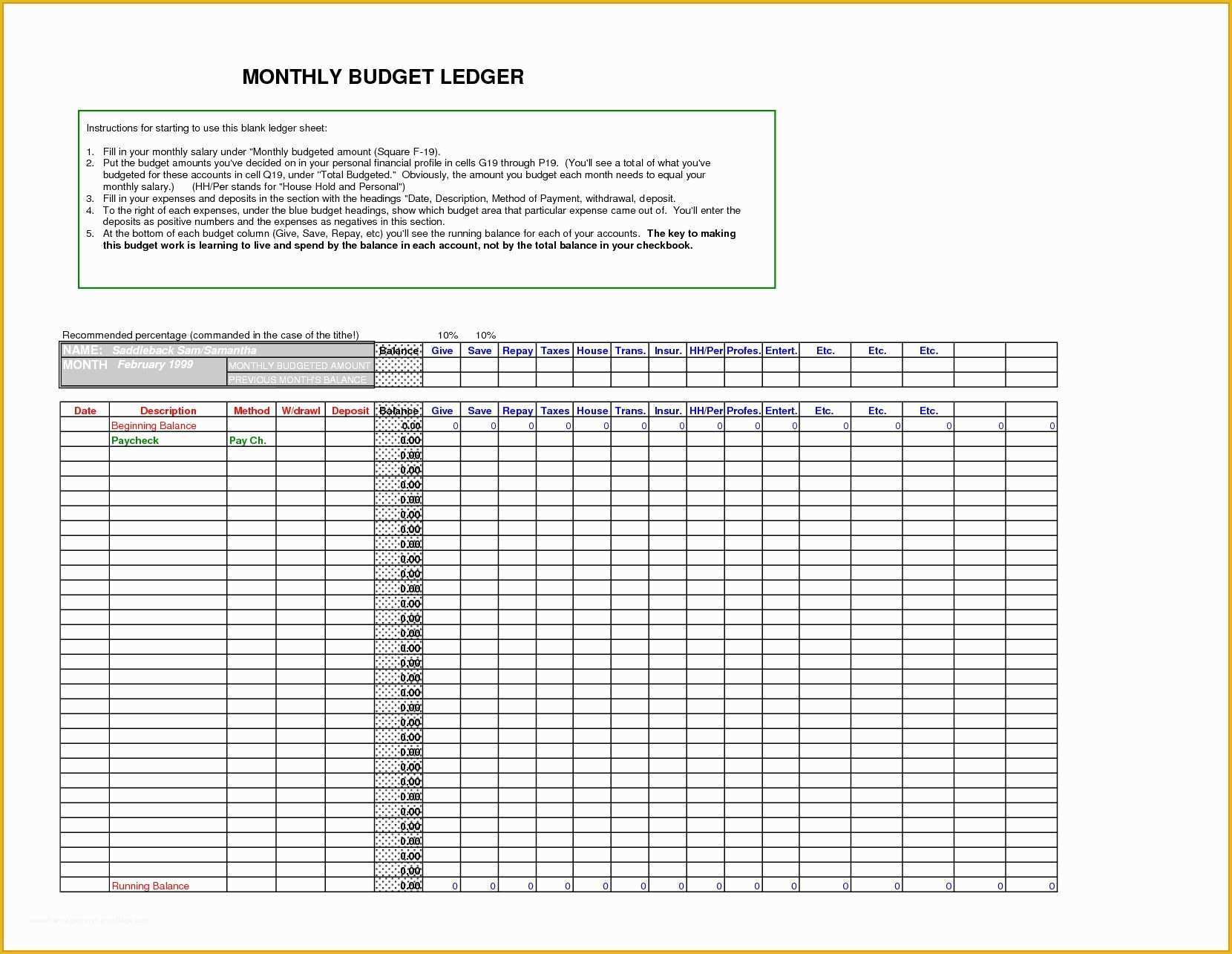 Free Small Business Ledger Template Of General Ledger Template Excel Glendale Munity