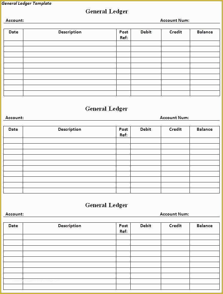 Free Small Business Ledger Template Of General Ledger Template My Likes Pinterest