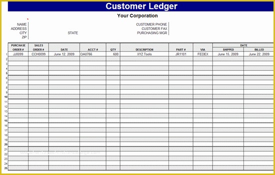 44 Free Small Business Ledger Template