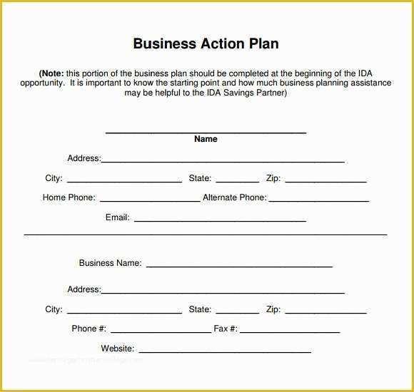 Free Small Business Plan Template Pdf Of 11 Sample Business Action Plans