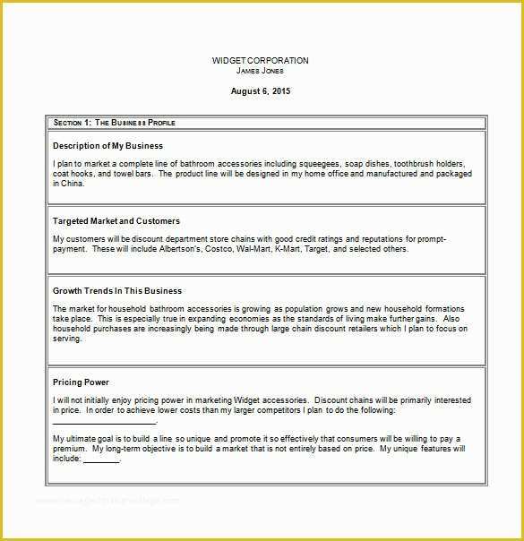 Free Small Business Plan Template Pdf Of Business Plan Template – 97 Free Word Excel Pdf Psd
